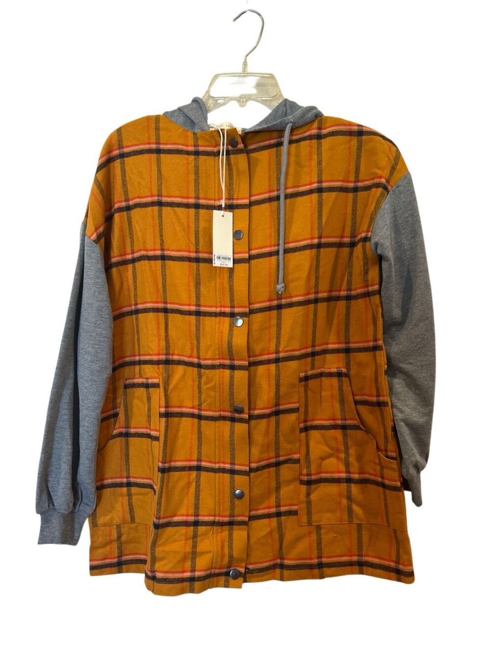 Gilded Intent Women’s Flannel Hooded Shirt Sz.S